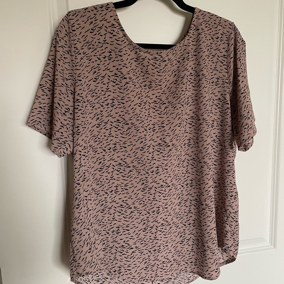 Mauve/Pink & Black Printed Top (Size L) - Picture 2 of 5